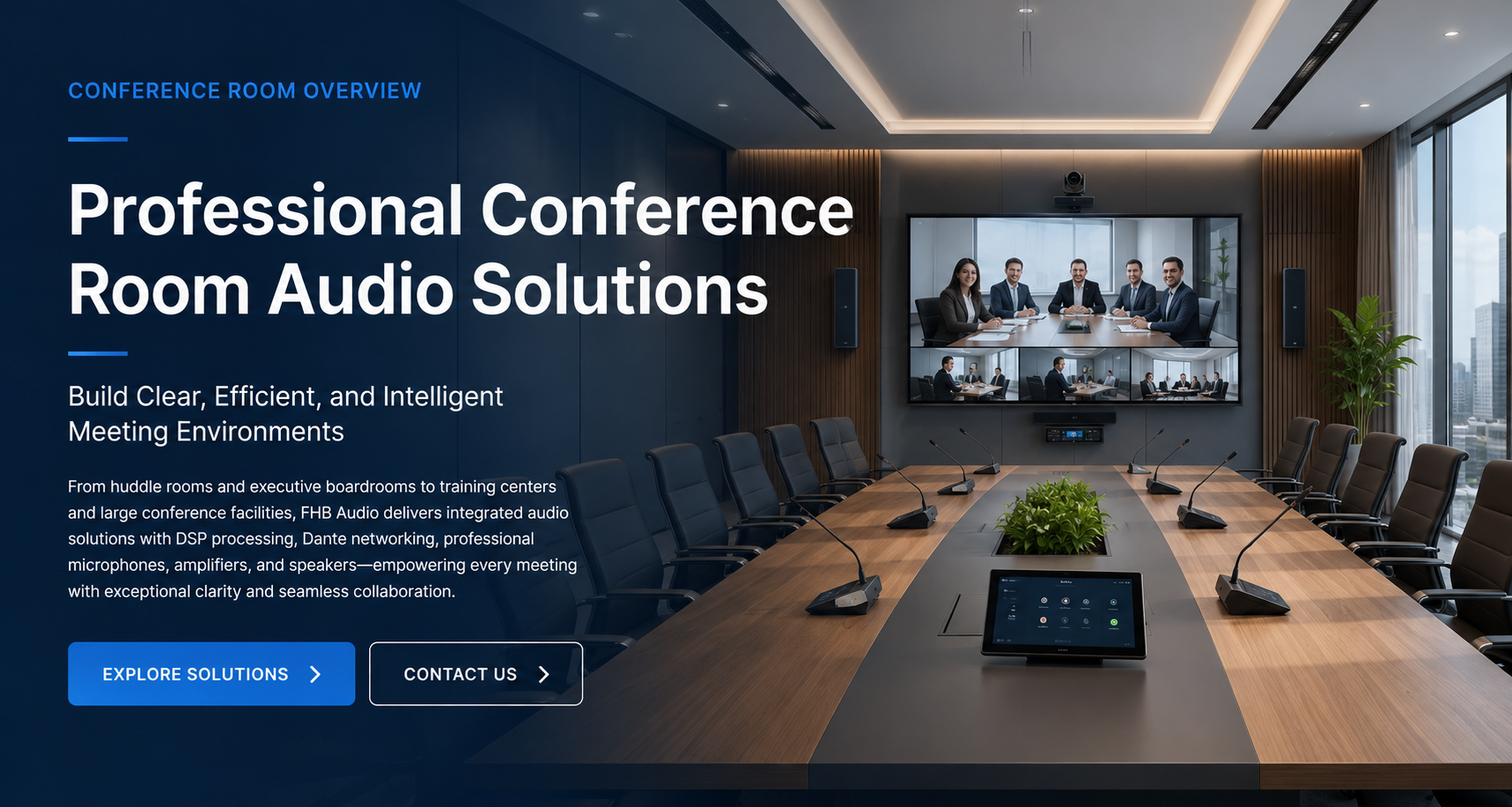 Profesionální audio řešení pro konferenční místnosti