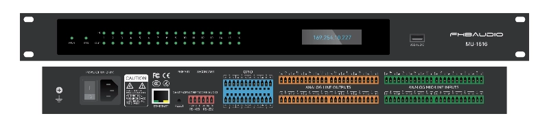 MU-1616 16*16 Dante Network Audio DSP procesor